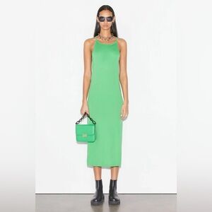 Frame Cami Tank Midi Dress in Kelly Greeb Size X Small